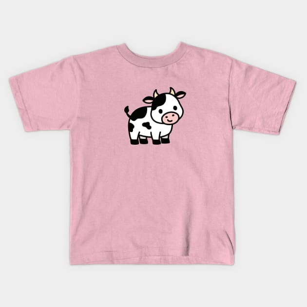 Cow Kids T-Shirt by littlemandyart